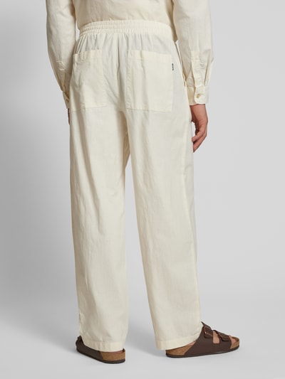 REVIEW Straight Leg Bundfaltenhose mit elastischem Bund Ecru 5