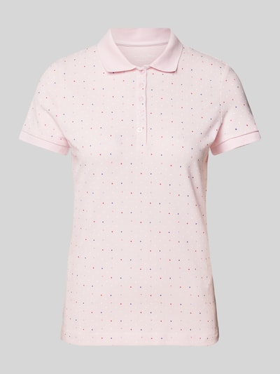 Christian Berg Woman Regular Fit Poloshirt mit Strukturmuster Rose 1