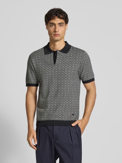 Emporio Armani Poloshirt mit Kaschmir-Anteil und kurzer Knopfleiste Weiss 4