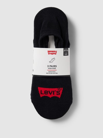 Levi's® Sokken met labeldetail in een set van 3 paar, model 'BATWING' Zwart - 3