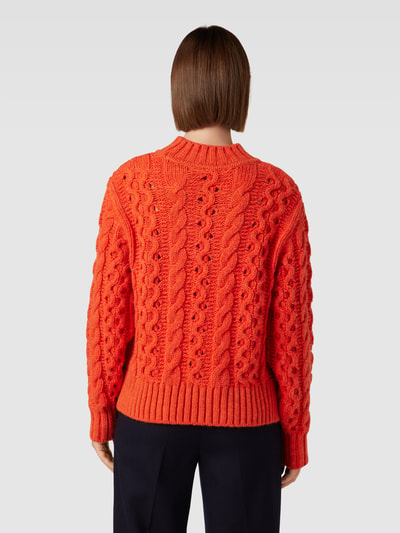 Esprit Strickpullover mit Zopfmuster Orange 5