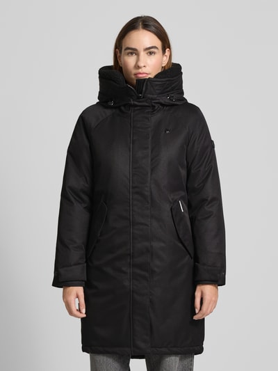 khujo Płaszcz parka z krytym zamkiem błyskawicznym model ‘SEMIE2’ Czarny 4