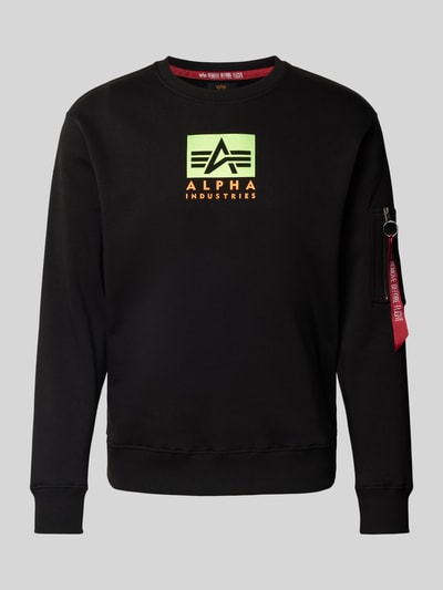 Alpha Industries Bluza z okrągłym dekoltem Czarny 2