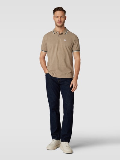 MCNEAL Poloshirt mit Seitenschlitzen Hazel Melange 1