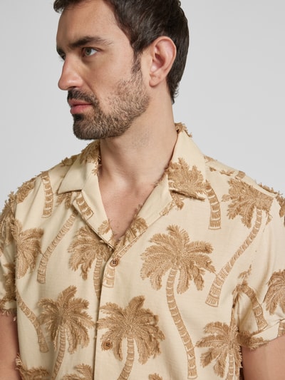 Drykorn Slim fit vrijetijdsoverhemd met stitchingdetails, model 'BIJAN' Beige - 3