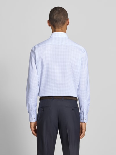 ETERNA regular fit zakelijk hemd van katoen met kentkraag Bleu - 5