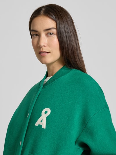 Armedangels Oversized collegejack met wol, model 'AALISON' Groen - 3