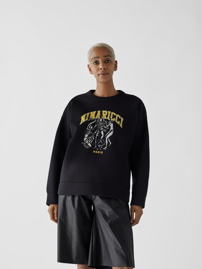 Nina Ricci Sweatshirt mit Motiv-Print Schwarz 4
