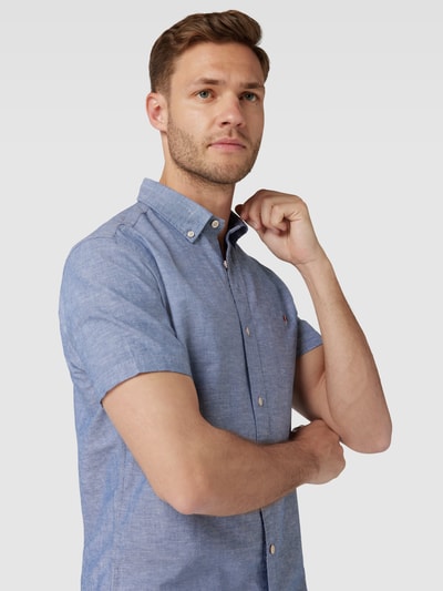 JACK & JONES Premium Freizeithemd mit Label-Stitching Modell 'SUMMER' Hellblau Melange 3