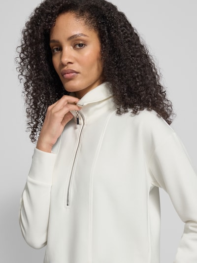 Christian Berg Woman Sweatshirt mit Umlegekragen Offwhite 3