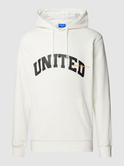 Jack & Jones Hoodie mit Logo-Print Modell 'ORBRINK' Offwhite 2