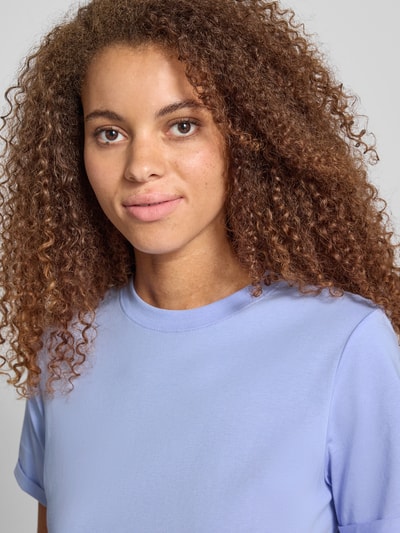 Pieces T-shirt o kroju regular fit z czystej bawełny model ‘RIA’ Jasnoniebieski 3