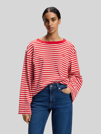 BOSS Orange Relaxed Fit Langarmshirt mit Logo-Schriftzug Rot 4