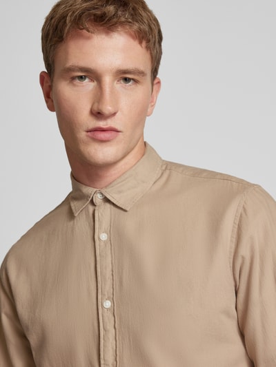 Jack & Jones Regular fit vrijetijdsoverhemd met kentkraag, model 'GINGHAM' Beige - 3