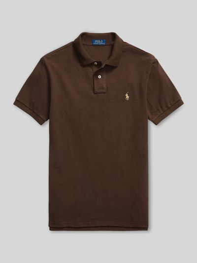 Polo Ralph Lauren slim fit poloshirt van puur katoen Donkerbruin - 2
