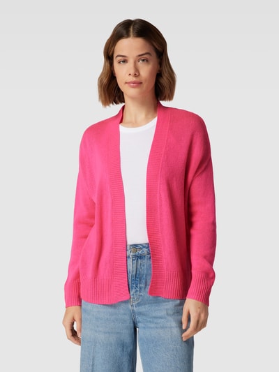 Rosa & Me Cardigan aus Woll-Mix mit Kaschmir-Anteil in Strick-Optik Neon Pink 4