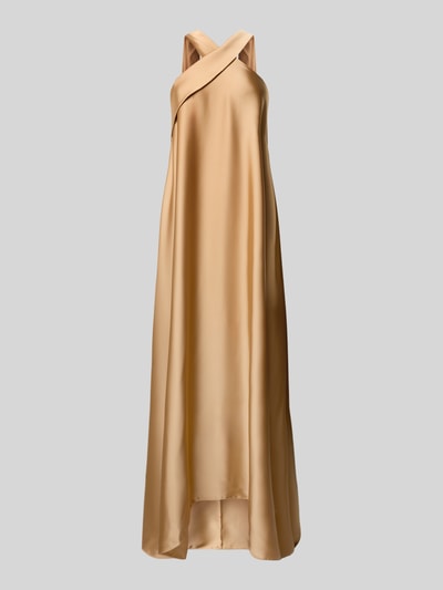 Rinascimento Neckholder-Abendkleid mit rückseitigem Reißverschluss Sand 2
