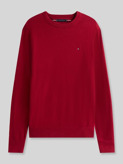 Tommy Hilfiger Regular Fit Pullover aus Baumwoll-Kaschmir-Mix Rot 2