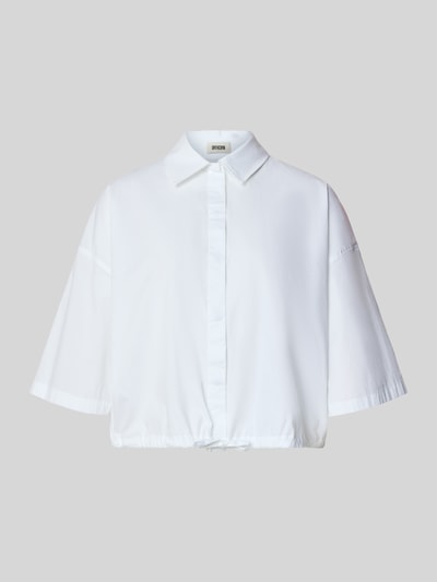 DRYKORN Cropped Blusenshirt mit Tunnelzugabschluss Weiss 1