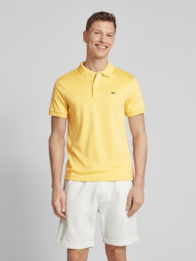 Lacoste Regular Fit Poloshirt in unifarbenem Design Tuerkis 4