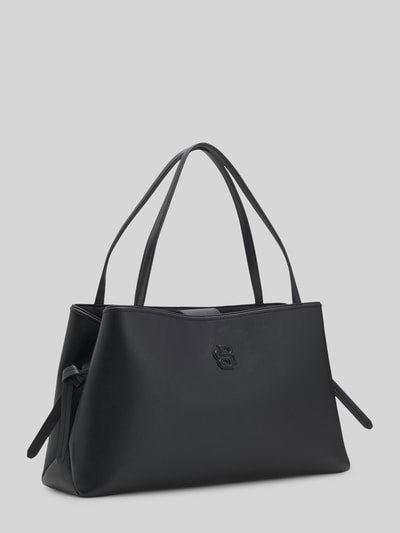 BOSS Torba shopper ze sztucznej skóry z wytłoczonym logo Czarny 3