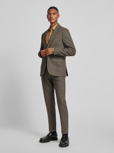 BOSS Slim Fit Business-Hemd mit Kentkragen Modell 'Hank' Beige 1