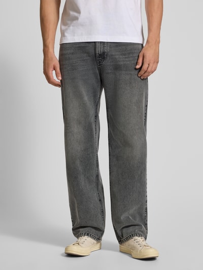 REVIEW Baggy Fit Jeans im 5-Pocket-Design Dunkelgrau 4