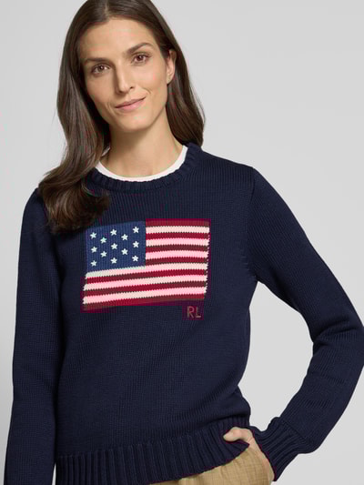 Polo Ralph Lauren Strickpullover mit Motiv-Stitching Marine 3