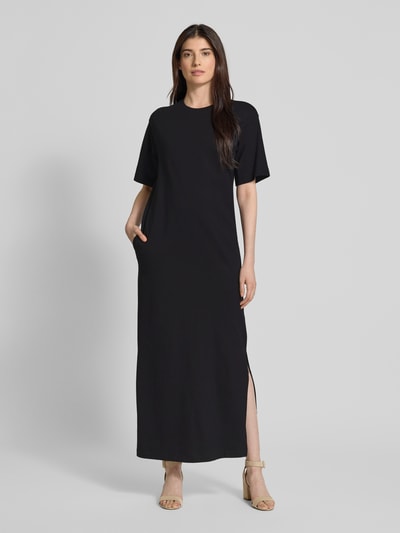 Selected Femme Długa sukienka z wypuszczanymi kieszeniami i rozcięciem Czarny 4