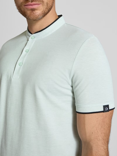 Tom Tailor Denim Regular Fit Poloshirt aus reiner Baumwolle Hellgruen 3