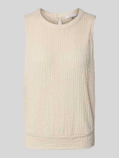 OPUS Top mit Rundhalsausschnitt Modell 'Ikini' Beige 2