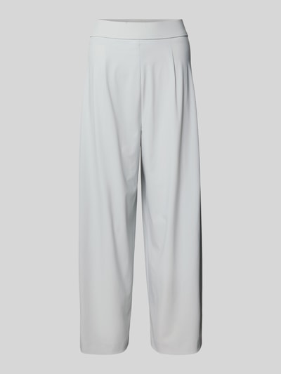 Produktfoto, Hose mit gelegten Falten Modell 'MAYLA 6/8 JOGG' von Raffaello Rossi aus hellgrauem Material-Mix mit Stretch, weites Bein, elastischer Bund