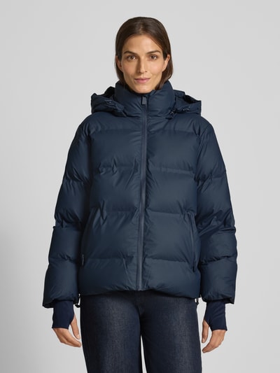 Neo Noir Gewatteerd jack met ritszakken Marineblauw - 4