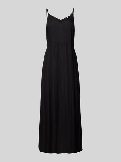 Pieces Sukienka midi z falbanami model ‘NYA’ Czarny 2