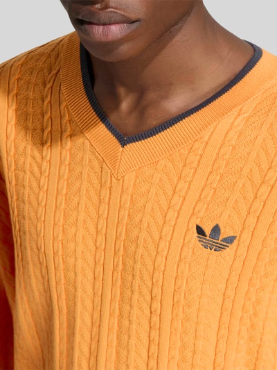 adidas Originals Pullover mit Logo-Stitching Orange 3