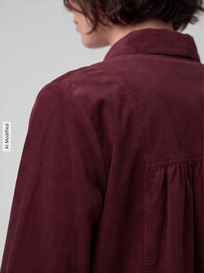 Marc O'Polo DENIM Bluzka z długim rękawem o kroju regular fit z czystej bawełny Bordowy 3