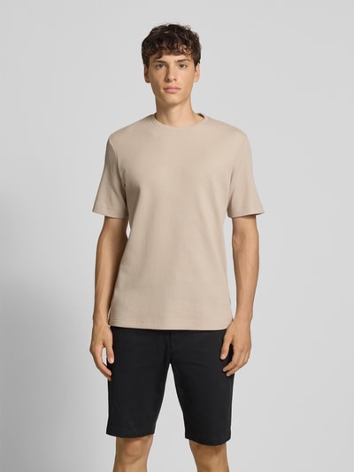 Only & Sons Regular Fit T-Shirt mit Waffelmuster Beige 4