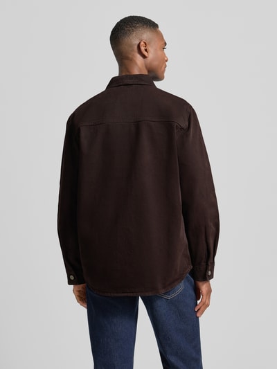 Lacoste Regular fit jeansjack van puur katoen Chocoladebruin - 5