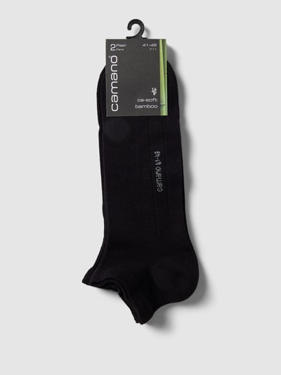 camano Sneakersocken mit Label-Detail im 4er-Pack Modell 'bamboo' Black 3