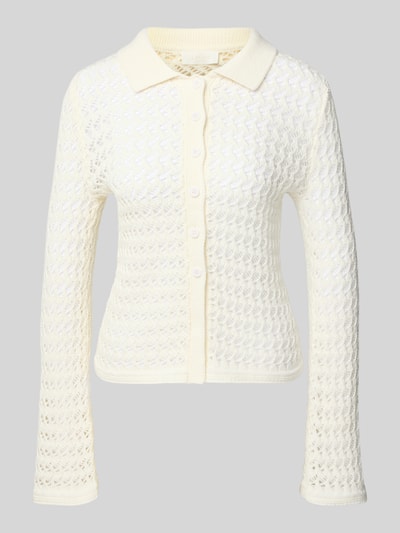 LeGer Strickjacke mit Umlegekragen Modell 'Thorina' Offwhite 2