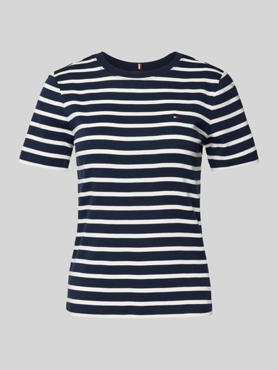 Tommy Hilfiger Slim Fit T-Shirt mit Label-Detail Marine 2