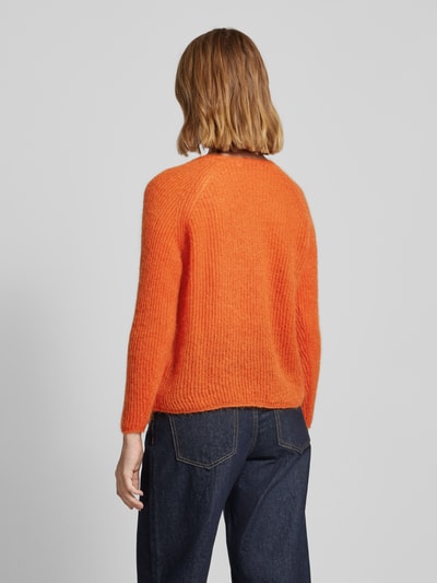 MaxMara Leisure Gebreide pullover met structuurmotief, model 'FRESIS' Oranje - 5