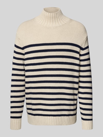 Tommy Hilfiger Relaxed Fit Strickpullover aus reiner Baumwolle Modell 'BRETON' Sand 2