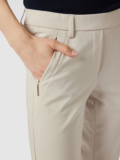 Gardeur Spodnie materiałowe z prostą nogawką i kieszeniami zapinanymi na zamek błyskawiczny model ‘Zene’ Piaskowy 3