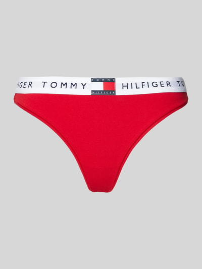 TOMMY HILFIGER String met elastische band met label, model 'TH Heritage' Rood - 1