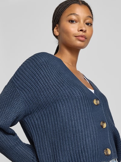 Only Kurtka z dzianiny o kroju regular fit z obniżonymi ramionami model ‘CAROL’ Jeansowy niebieski 3