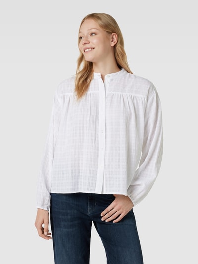 Jake*s Casual Overhemdblouse van katoen met structuurmotief Wit - 4