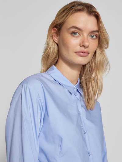 Lanius Regular Fit Bluse mit Umlegekragen Hellblau 3