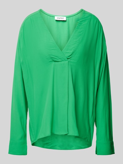 Esprit Blouse van viscose met V-hals Appeltjesgroen - 2