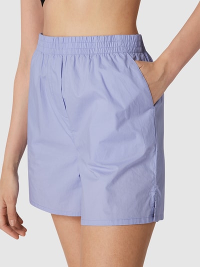 Jake*s Casual Shorts im unifarbenen Design Violett 3